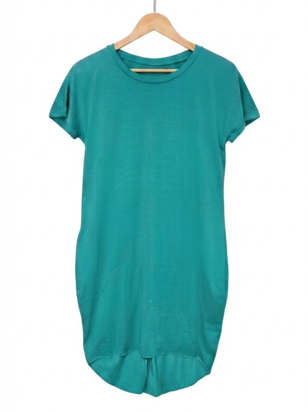Women’s Teal Short Sleeve High Low Dress